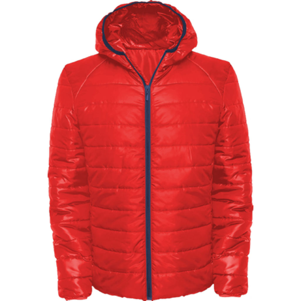 GROENLANDIA Стьобана куртка з ноповнювачем та капюшоном, колір червоний  розмір S