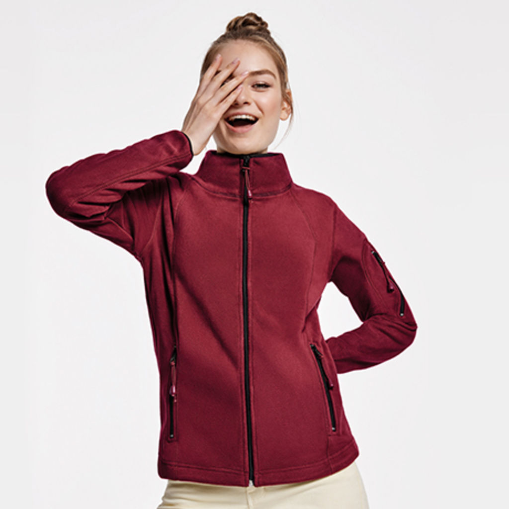 LUCIANE WOMAN Флисовая кофта с высоким воротом, цвет гранатовый  размер S - SM11960157- Фото №2