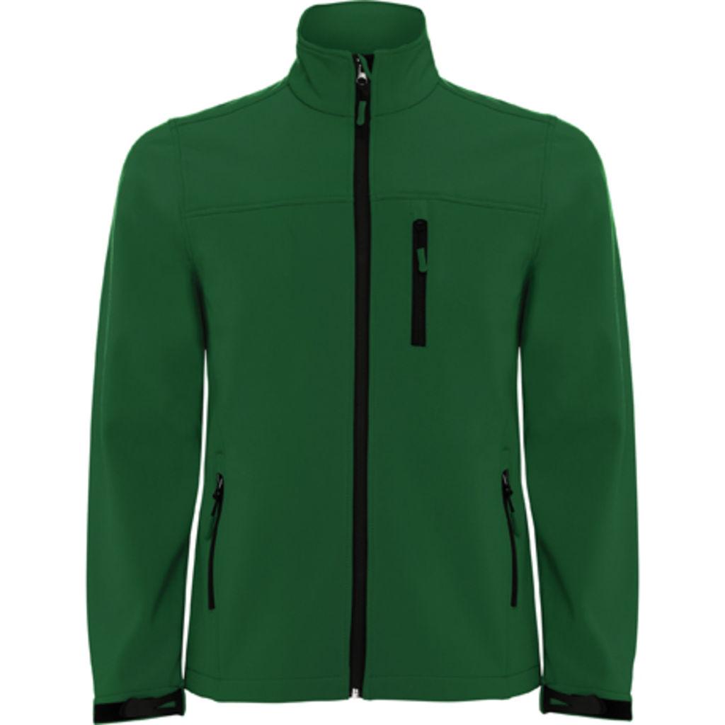 ANTARTIDA Двошарова куртка софт-шелл, колір зелений пляшковий  розмір S