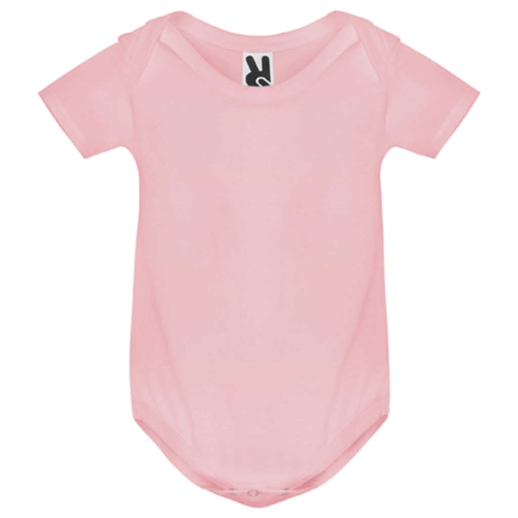 HONEY Боди для младенца с короткими рукавами и простой вязки, цвет светло-розовый  размер 9 MESES