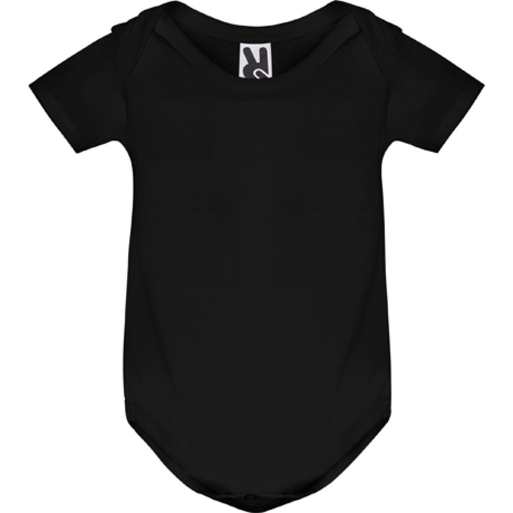 HONEY Боді для немовляти з коротким рукавом гладкої в´язки, колір чорний  розмір 3 MESES