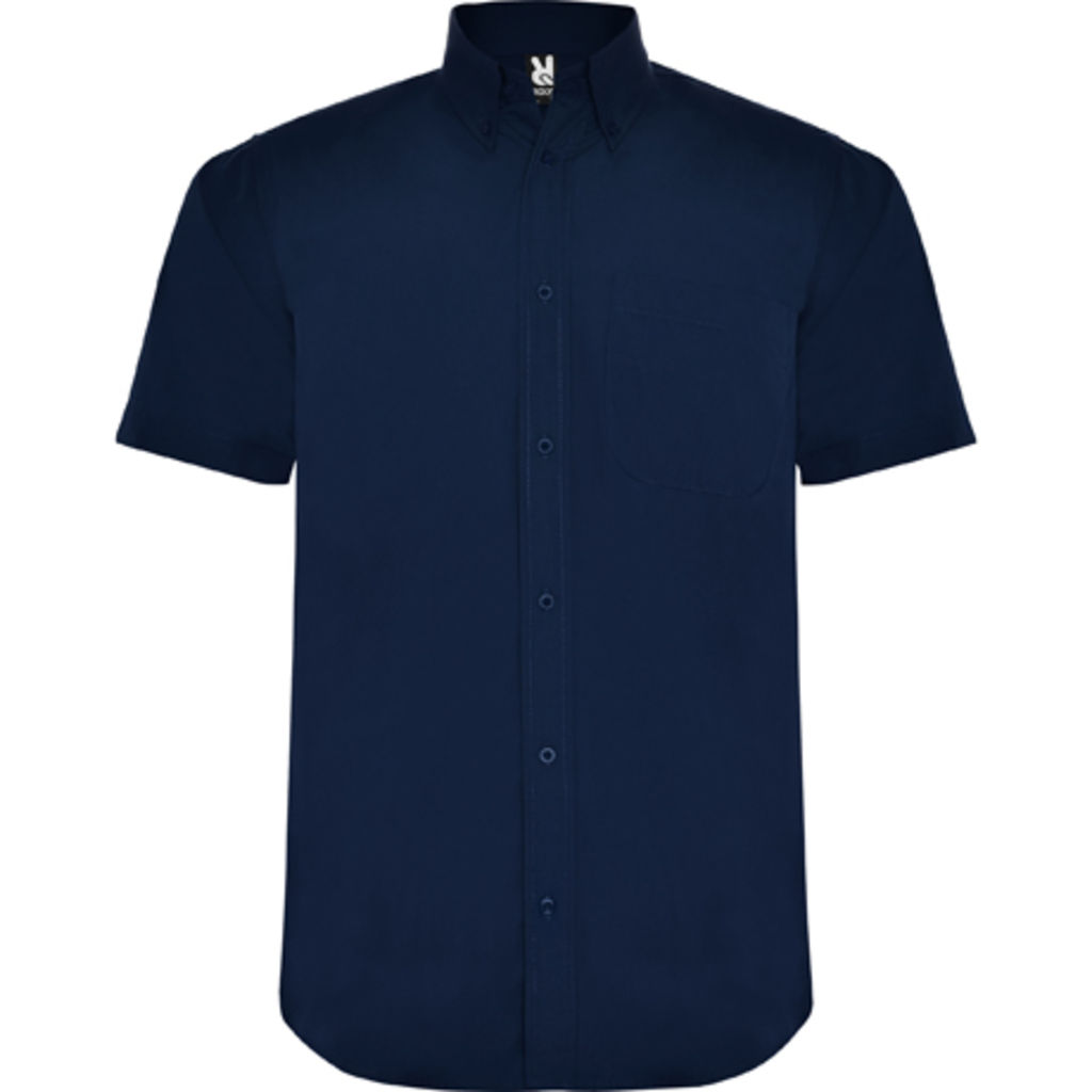 AIFOS Рубашка с коротким рукавом, цвет темно-синий  размер S