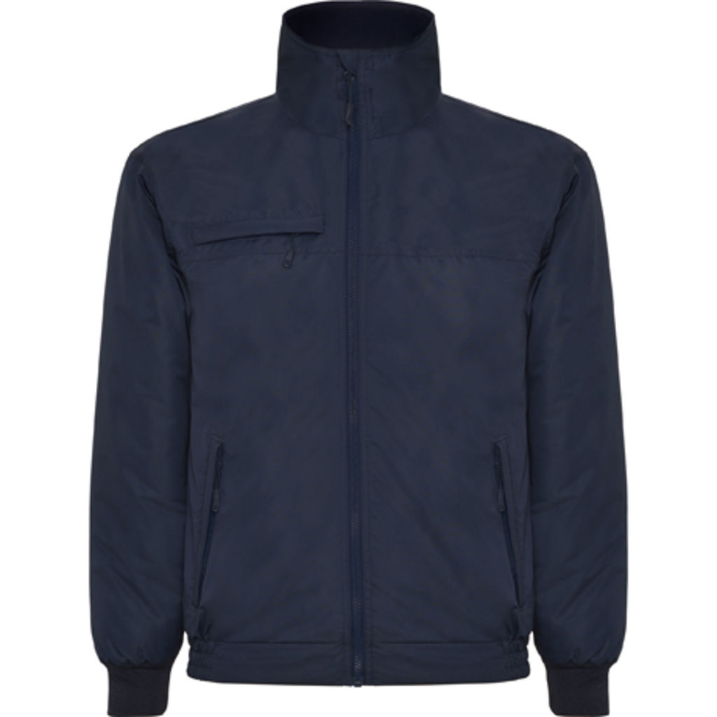 YUKON Комфортна стьогана куртка з укріпленої тканині з високим коміром, колір темно-синій  розмір S