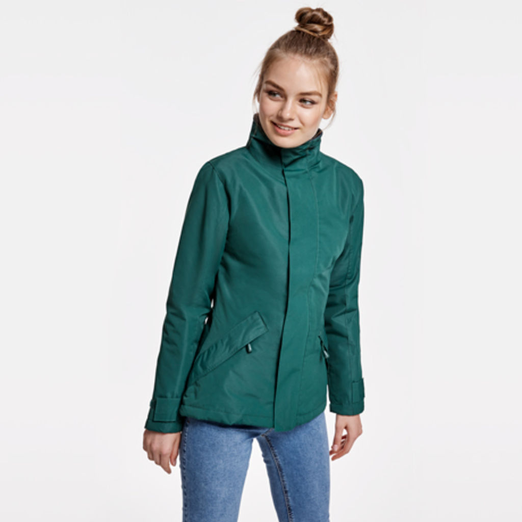 EUROPA WOMAN Куртка з високим коміром на блискавці в тон, колір чорний  розмір 2XL - PK50780502- Фото №2