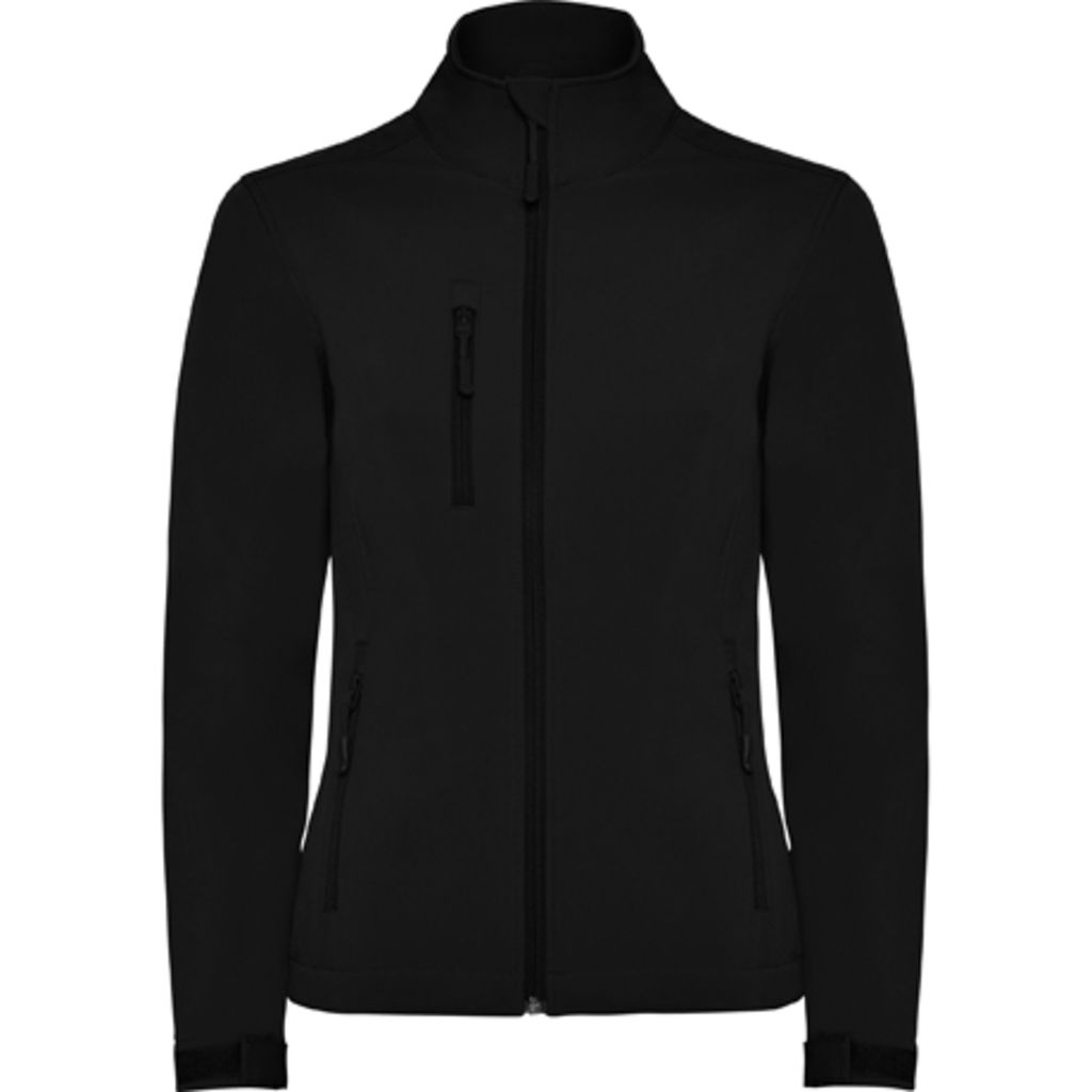 NEBRASKA WOMAN Флисовая куртка двухслойная, цвет черный  размер S