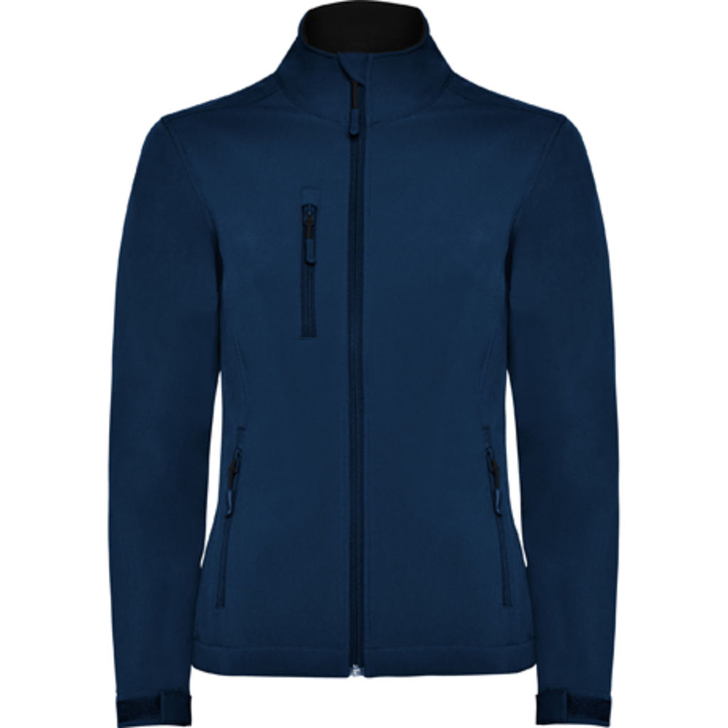NEBRASKA WOMAN Флисовая куртка двухслойная, цвет темно-синий  размер XL