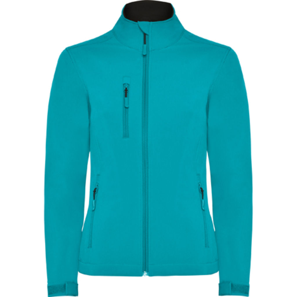 NEBRASKA WOMAN Флисовая куртка двухслойная, цвет аква  размер 3XL
