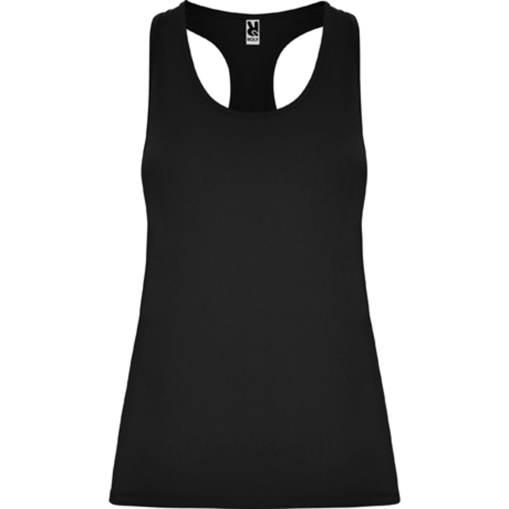 AIDA Спортивна футболка з спинкою в стилі плавця, колір чорний  розмір S