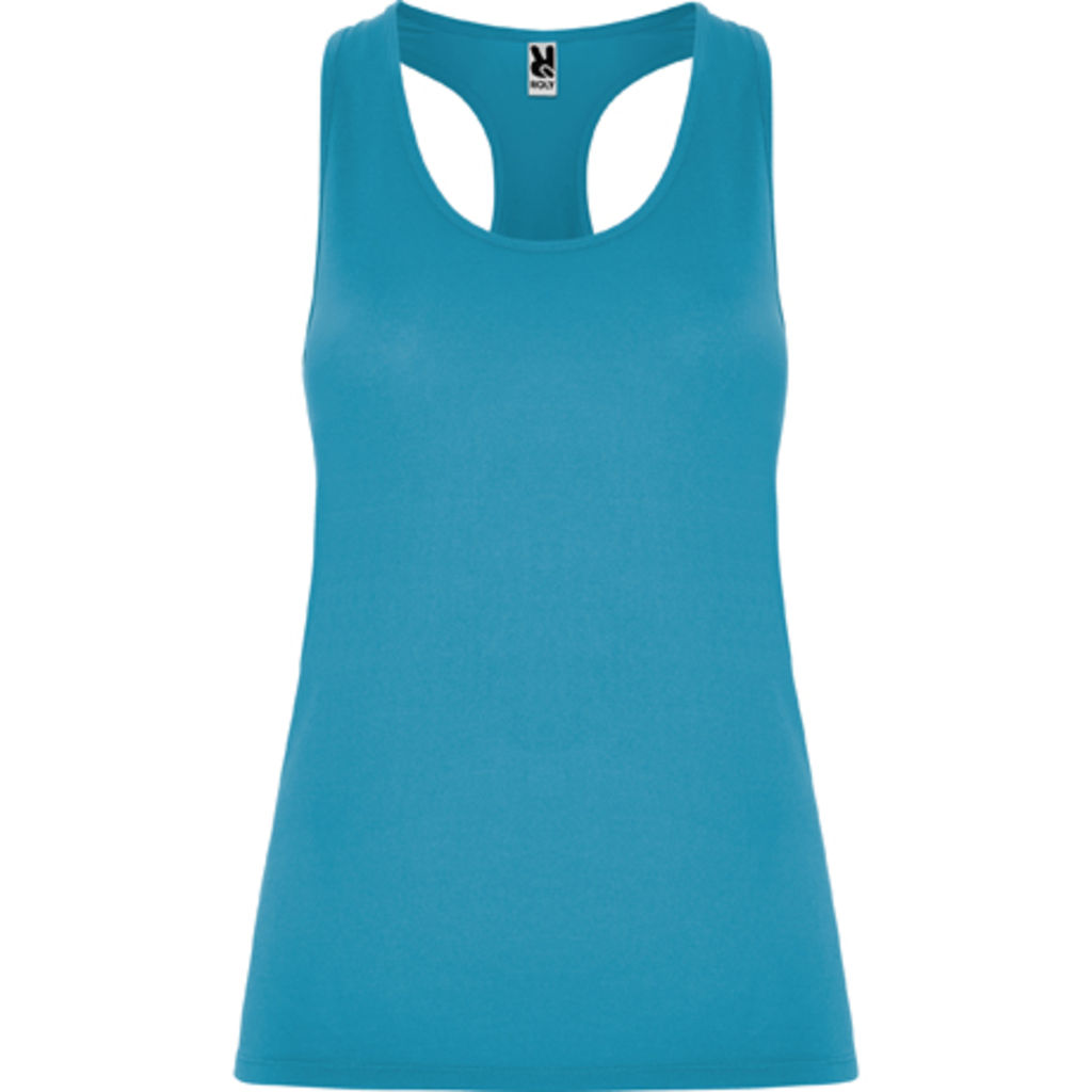 AIDA Спортивна футболка з спинкою в стилі плавця, колір бірюзовий  розмір S