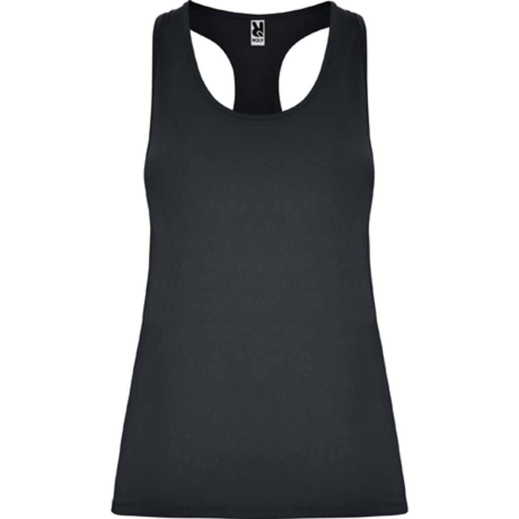 AIDA Спортивна футболка з спинкою в стилі плавця, колір графітовий  розмір S