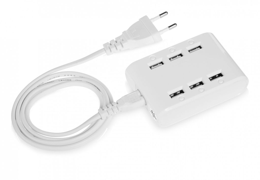 Хаб Powertech USB для зарядки до 6-ти устройств одновременно