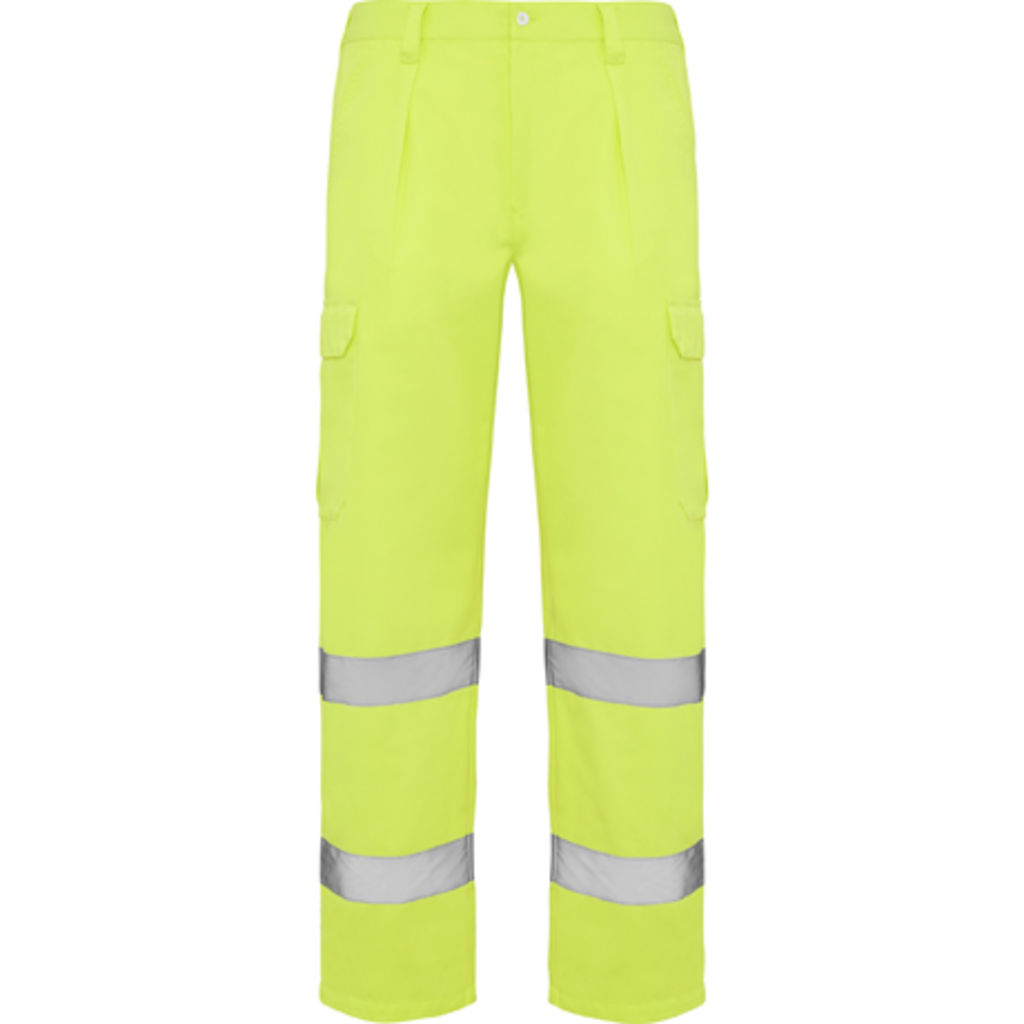ALFA Длинные брюки высокой видимости из прочной ткани флуоресцентные желтые, цвет желтый флюорисцентный  размер 60