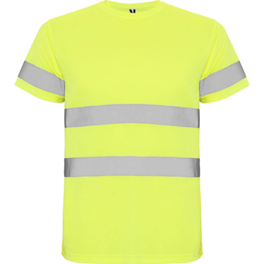 DELTA Спортивная футболка с коротким рукавом высокой видимости, цвет желтый флюорисцентный  размер S