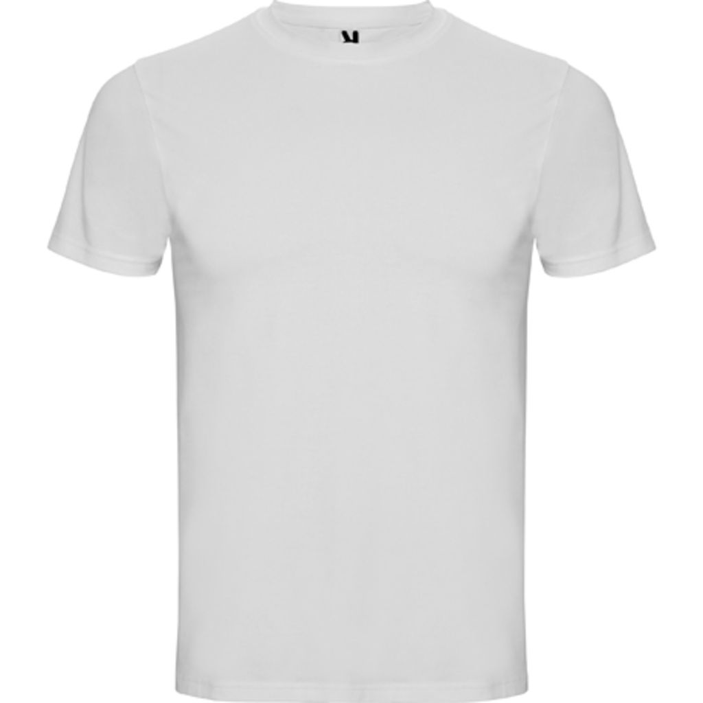 SOUL Мужская футболка с коротким рукавом с круглым вырезом в рубчик 1x1, цвет белый  размер S