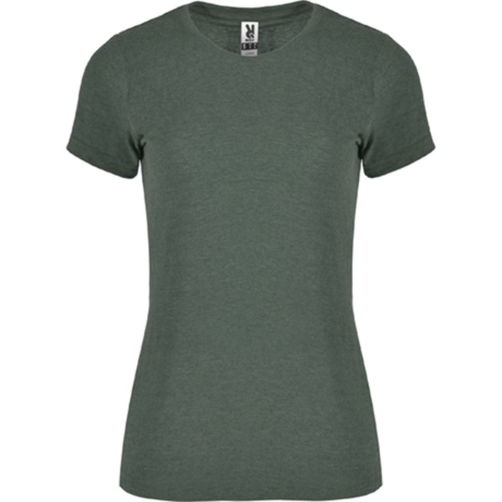 FOX WOMAN Жіноча футболка з коротким рукавом з текстурної тканини, колір зелена пляшка  розмір M