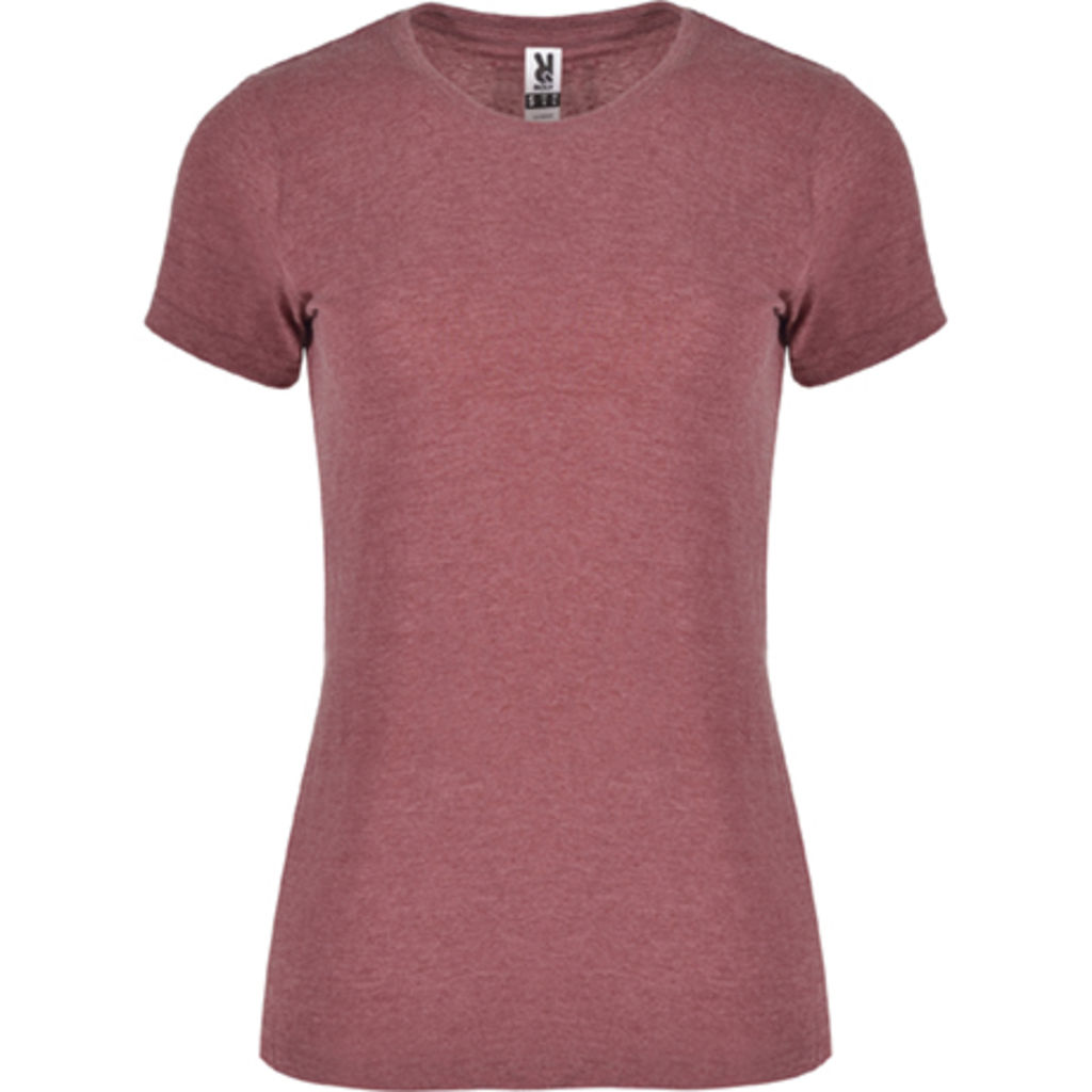 FOX WOMAN Жіноча футболка з коротким рукавом з текстурної тканини, колір гранат  розмір 2XL