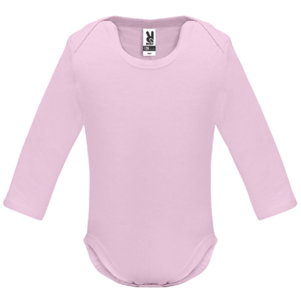 HONEY L/S Боди гладкой вязки для младенца с длинным рукавом, цвет светло-розовый  размер 9 MESES