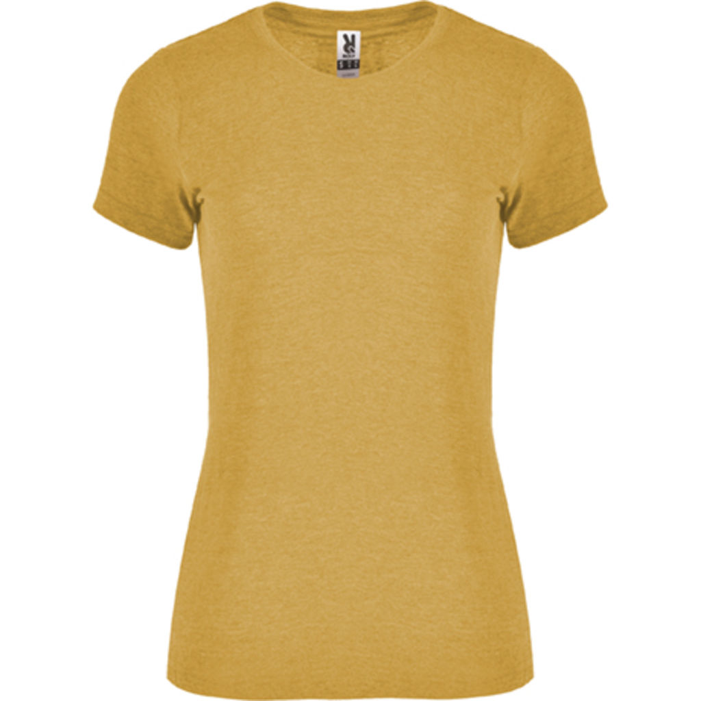 FOX WOMAN Женская футболка с коротким рукавом из текстурной ткани, цвет вереск горчичный  размер S