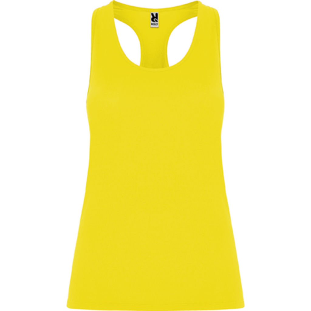 AIDA Спортивна футболка з спинкою в стилі плавця, колір жовтий флюорісцентний  розмір S