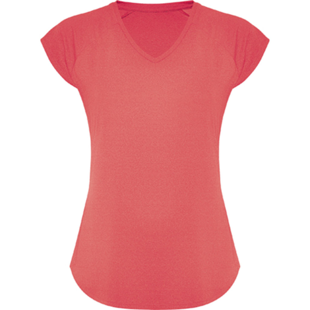 AVUS Жіноча спортивна футболка з коротким рукавом в стилі реглан, колір флюорісцентний кораловий  розмір S