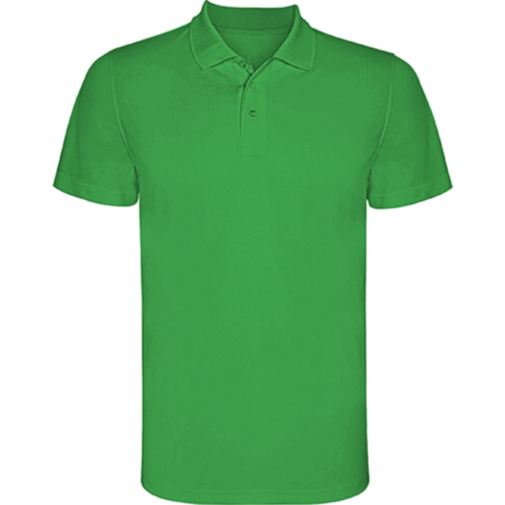 MONZHA Футболка поло из техничной ткани, цвет ярко-зеленый  размер S