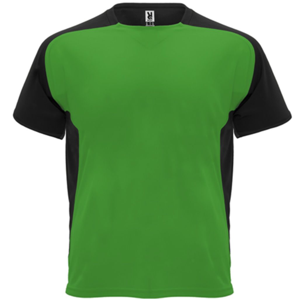 BUGATTI Футболка с коротким рукавом, цвет папоротник зеленый, черный  размер M