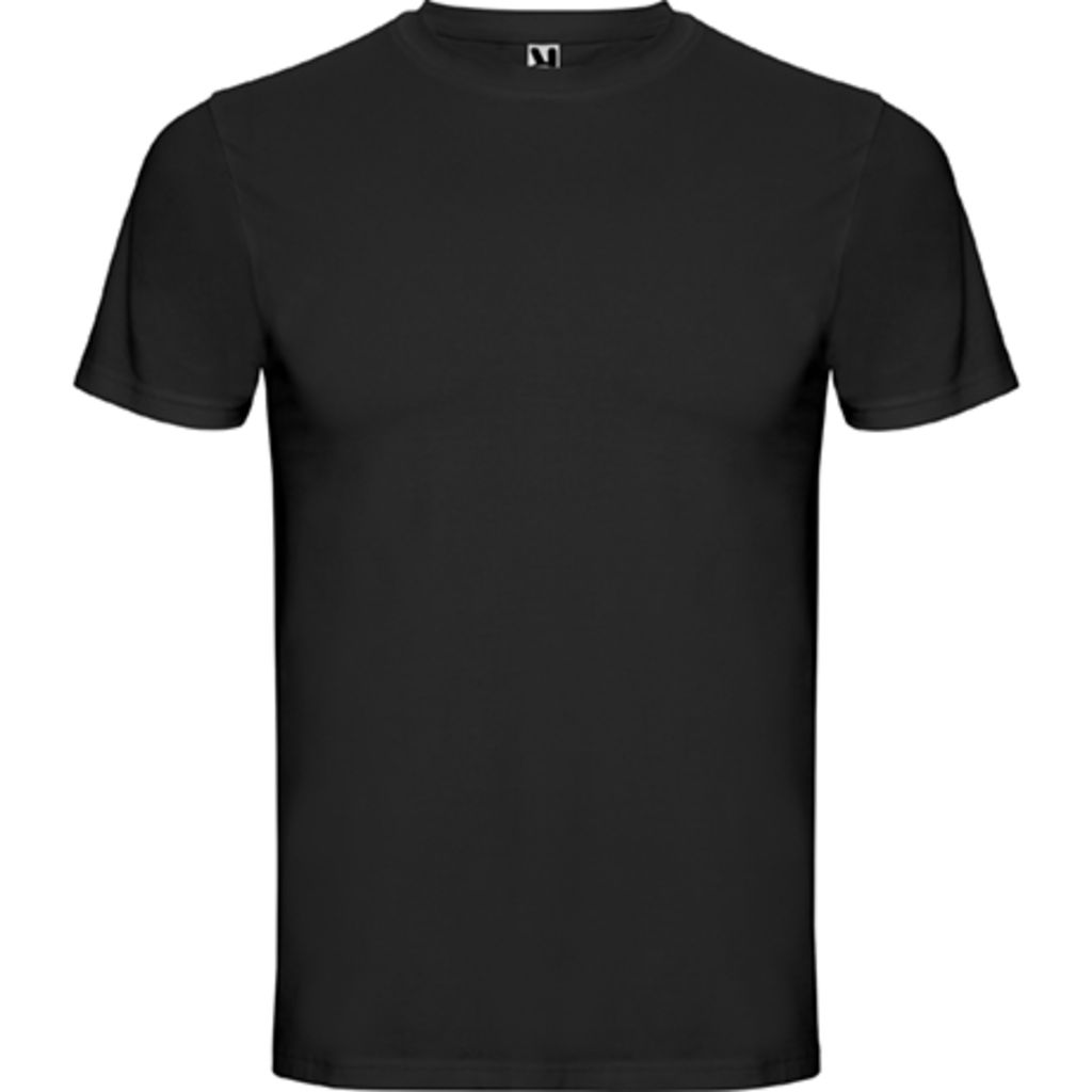 SOUL Чоловіча футболка з коротким рукавом з коміром в´язки 1x1, колір чорний  розмір S
