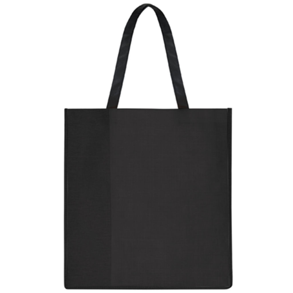 CAVE Комбінована сумка із спанбонду з ефектом металік і мармуровим поліестером, колір чорний  розмір 36X40X12