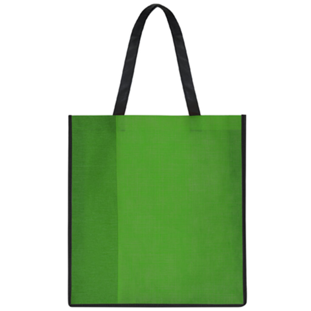 CAVE Комбінована сумка із спанбонду з ефектом металік і мармуровим поліестером, колір яскраво-зелений  розмір 36X40X12