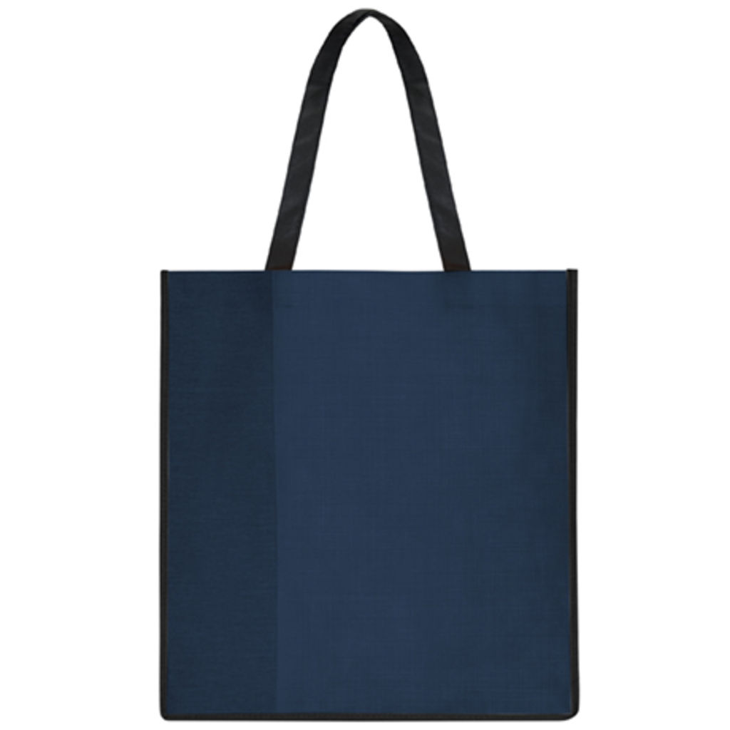 CAVE Комбінована сумка із спанбонду з ефектом металік і мармуровим поліестером, колір темно-синій  розмір 36X40X12