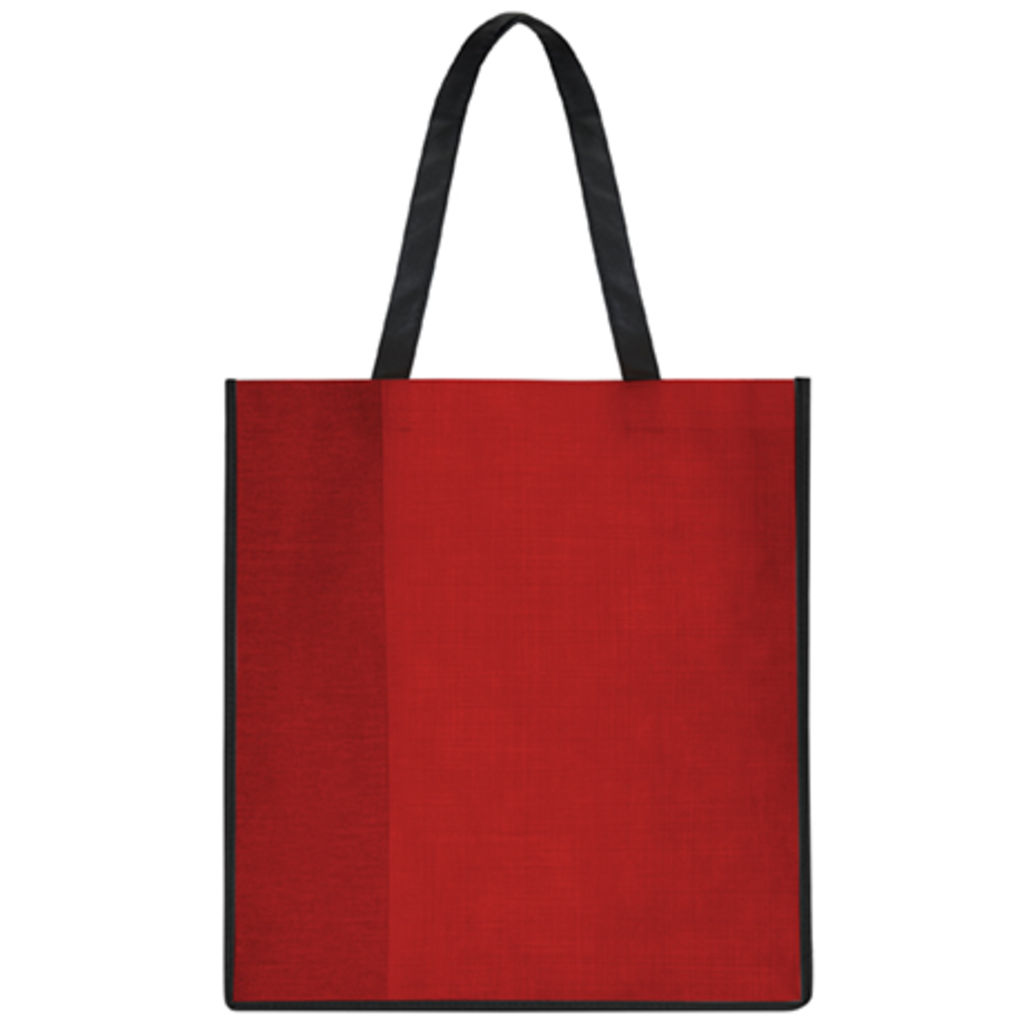 CAVE Комбінована сумка із спанбонду з ефектом металік і мармуровим поліестером, колір червоний  розмір 36X40X12