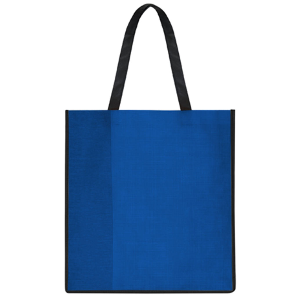 CAVE Комбинированая сумка из спанбонда с эффектом металлик и мраморным полиэстером, цвет ярко-синий  размер 36X40X12