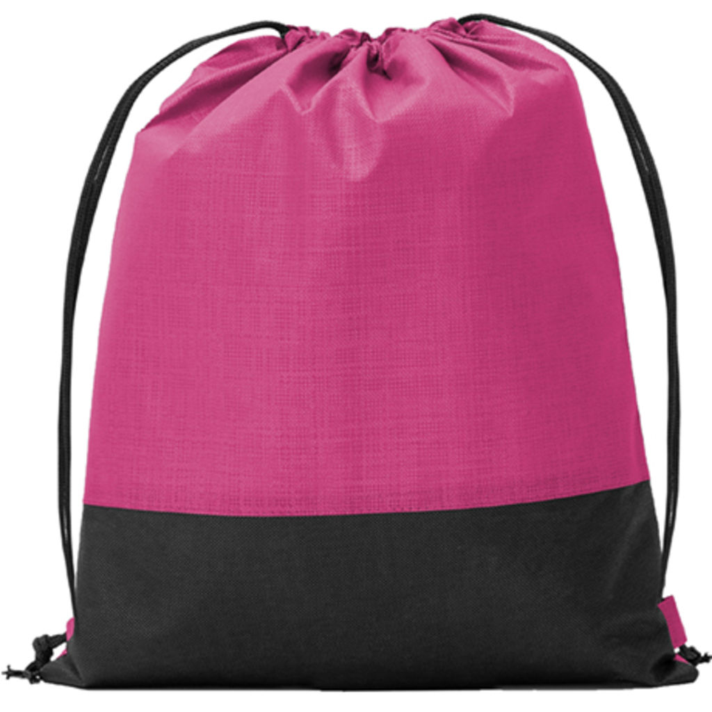 GAVILAN Комбінована сумка з з спанбонду з ефектом металік і простого чорного, колір яскраво-рожевий, чорний  розмір ONE SIZE