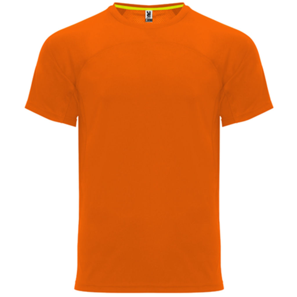 MONACO Футболка унисекс с коротким рукавом, цвет оранжевый флюорисцентный  размер XS