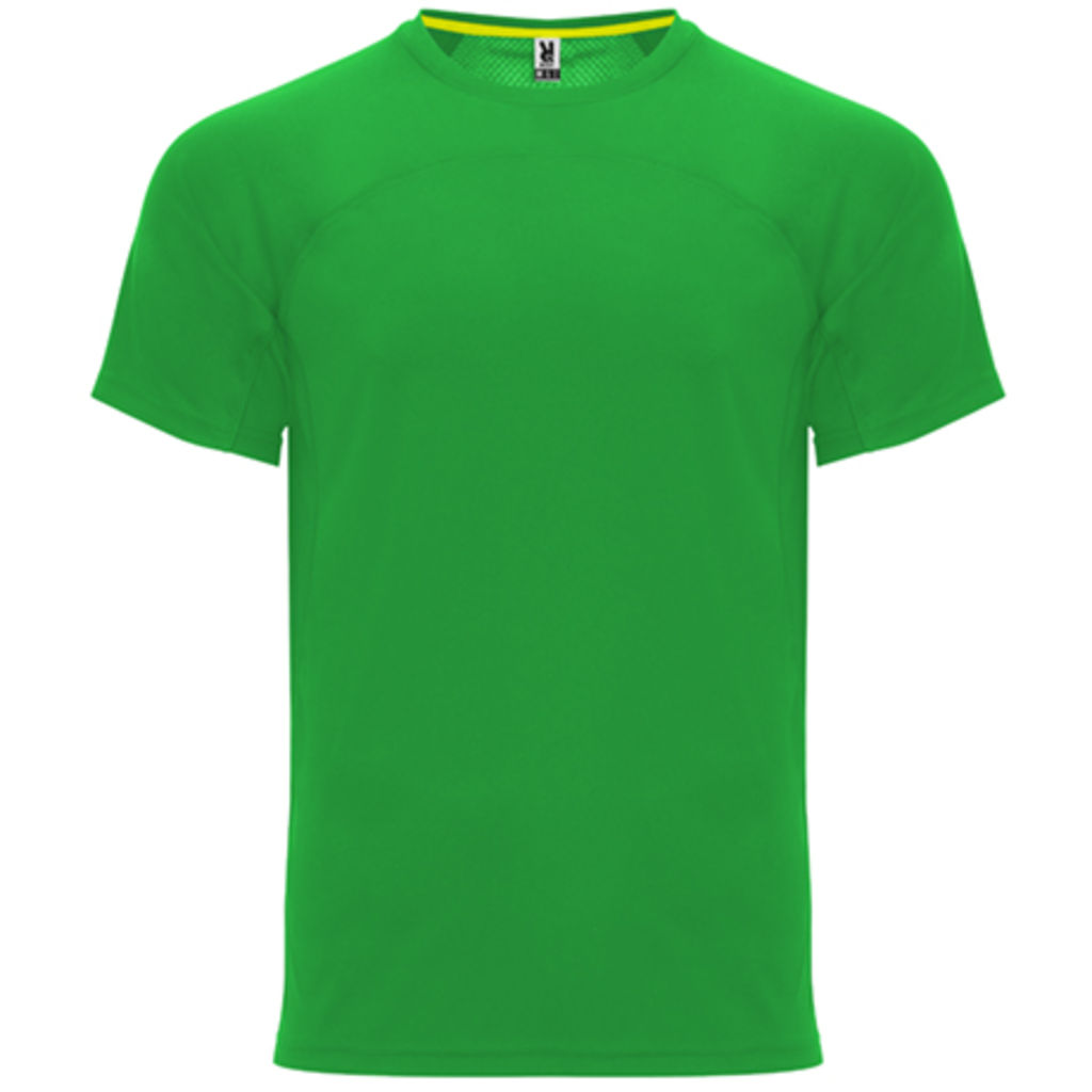 MONACO Футболка унисекс с коротким рукавом, цвет ярко-зеленый  размер XS