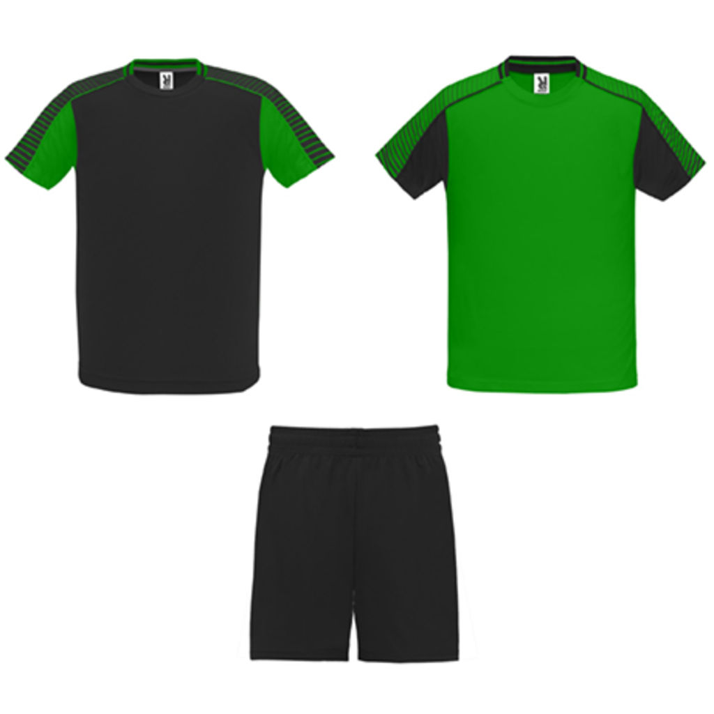 JUVE Спортивний комплект унісекс, колір папороть зелений, чорний  розмір 2XL
