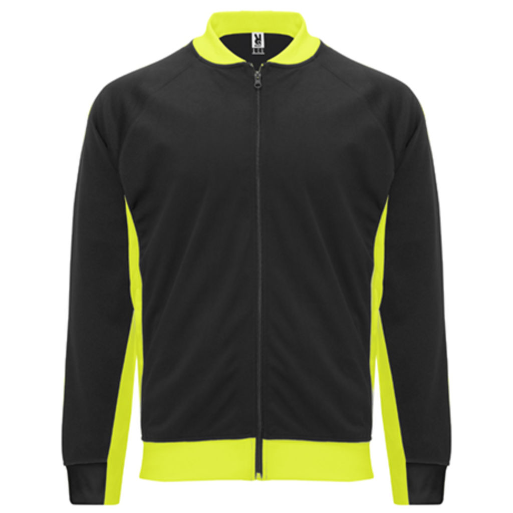 ILIADA Комбинированная спортивная куртка, цвет черный, флюорисцентный желтый  размер S