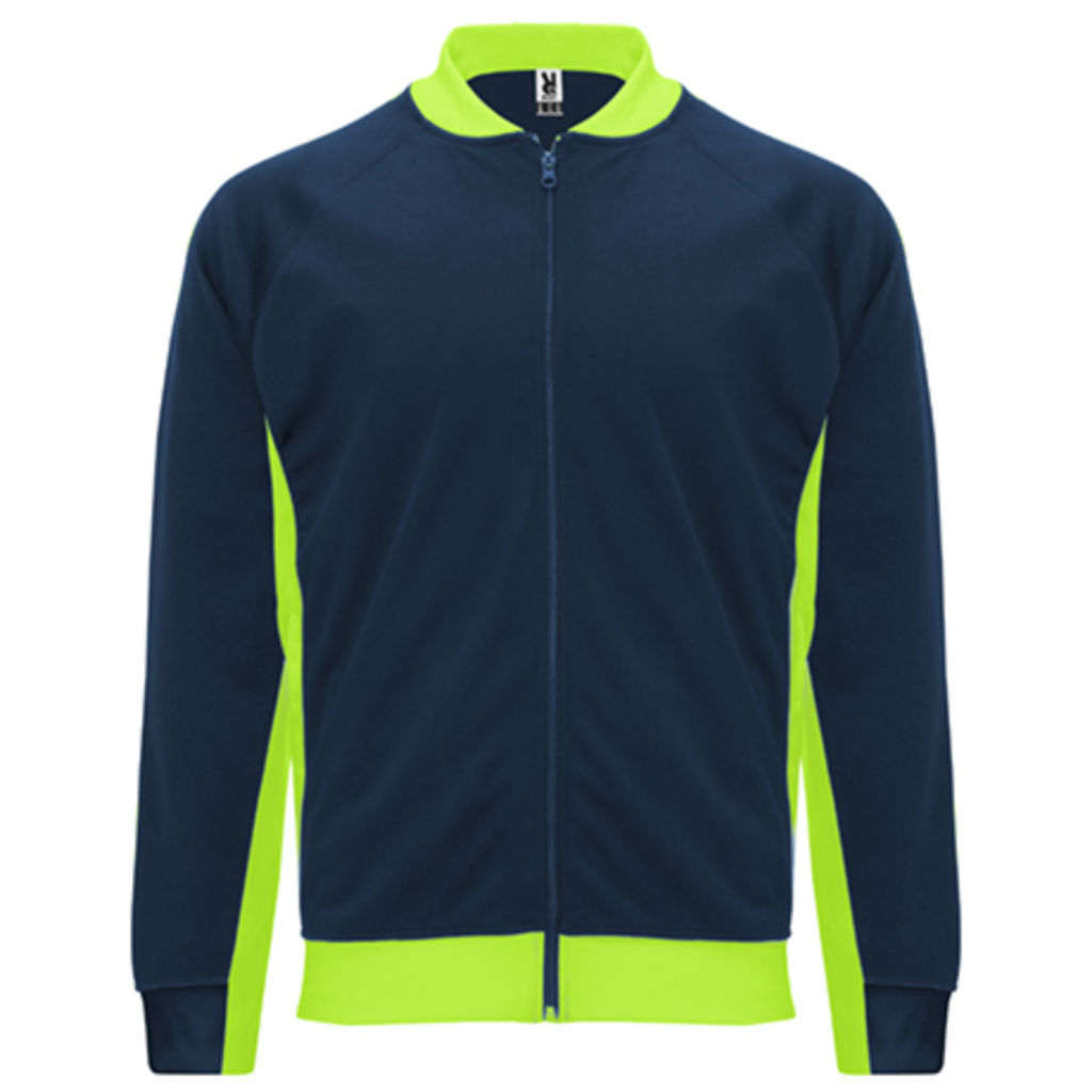 ILIADA Комбинированная спортивная куртка, цвет темно-синий, флюорово-зеленый  размер L