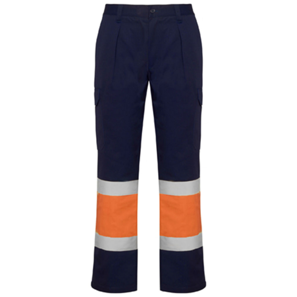 SOAN Многокарманные зимние брюки высокой видимости, цвет темно-синий, флуоресцентный оранжевый  размер 38