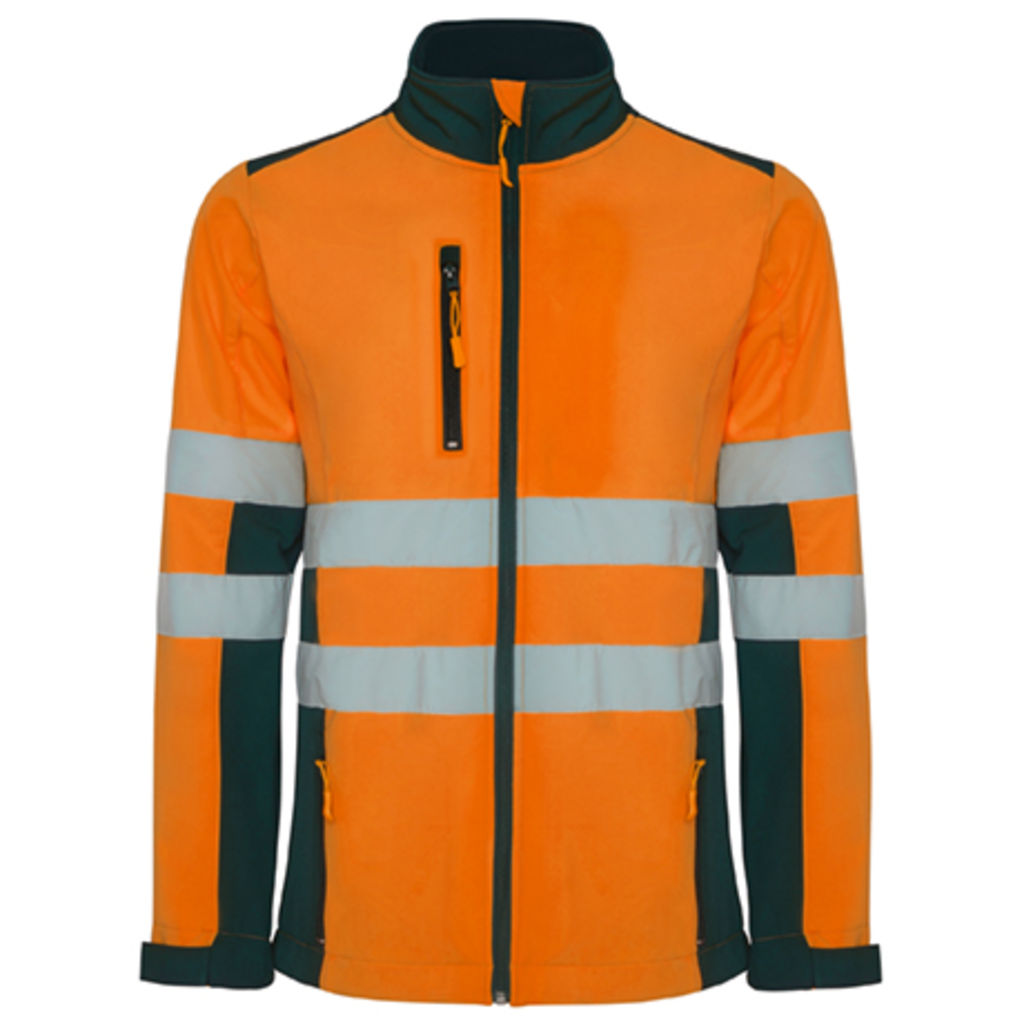ANTARES Kуртка Soft Shell высокой видимости, цвет темно-синий, флуоресцентный оранжевый  размер S