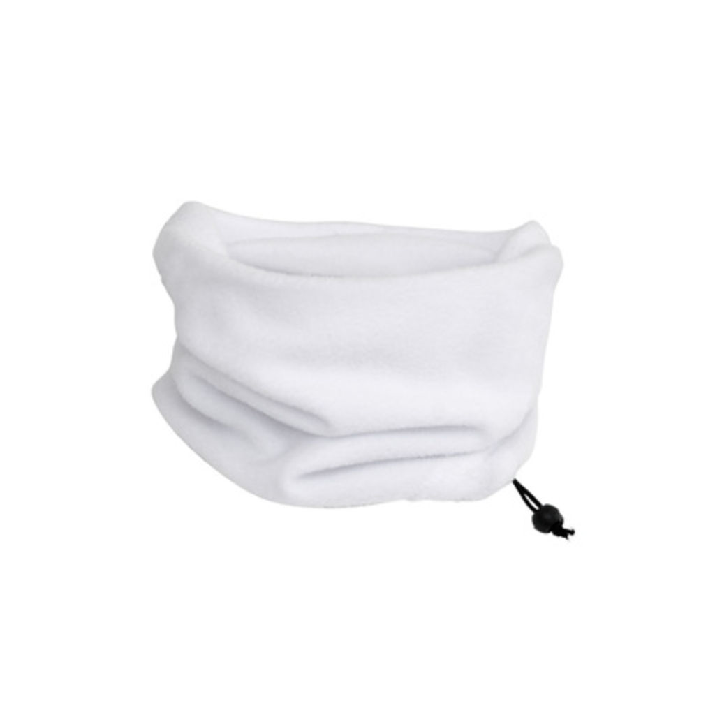 NUKKA Флисовый шарф-снуд с эластичным регулятором, цвет белый  размер ONE SIZE