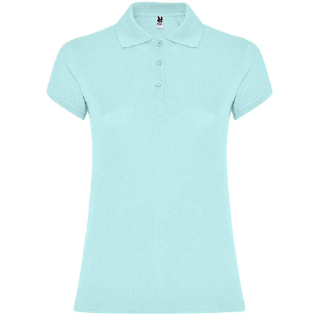 STAR WOMAN Женская футболка поло с коротким рукавом, цвет мятный зеленый  размер S