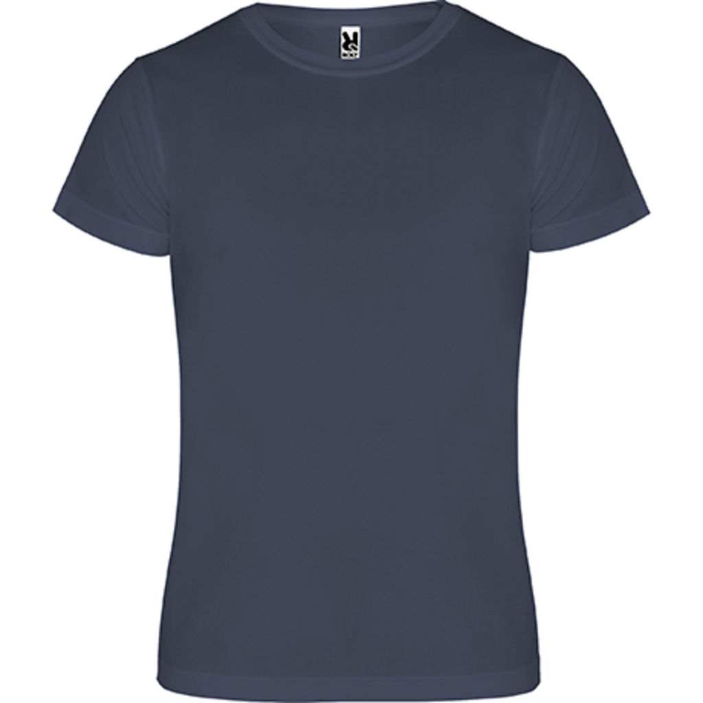 CAMIMERA Спортивная футболка с коротким рукавом и круглым вырезом, цвет темно-серый  размер 16