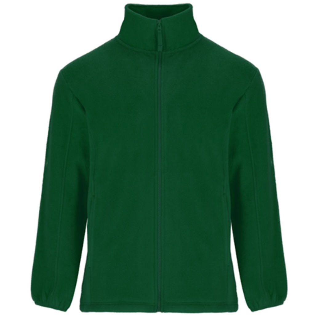 ARTIC Флисовая куртка с высоким воротником и подкладкой в тон, цвет бутылочный зеленый  размер S