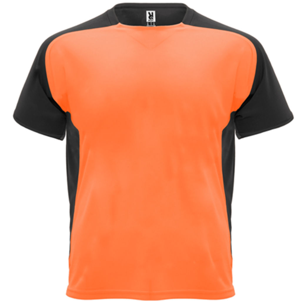 BUGATTI Футболка с коротким рукавом, цвет ярко-оранжевый, черный  размер S