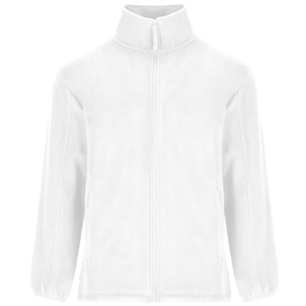 ARTIC Флісова куртка з високим коміром і підкладкою в тон, колір білий  розмір S