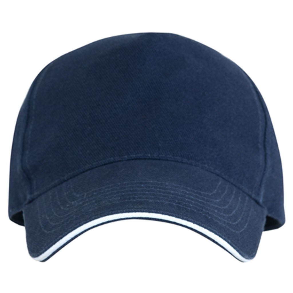 ERIS 5 панельна кепка з контрастним сендвічем, колір темно-синій  розмір ONE SIZE