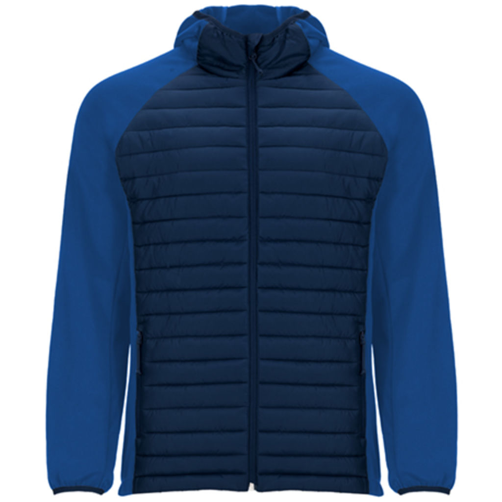 MINSK Куртка чоловіча комбінована з двох тканин:, колір темно-синій, яскраво-синій  розмір S