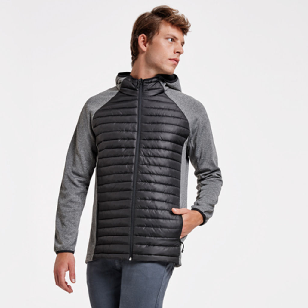 MINSK Куртка чоловіча комбінована з двох тканин:, колір heather black, black  розмір 3XL - CQ11200602243- Фото №2