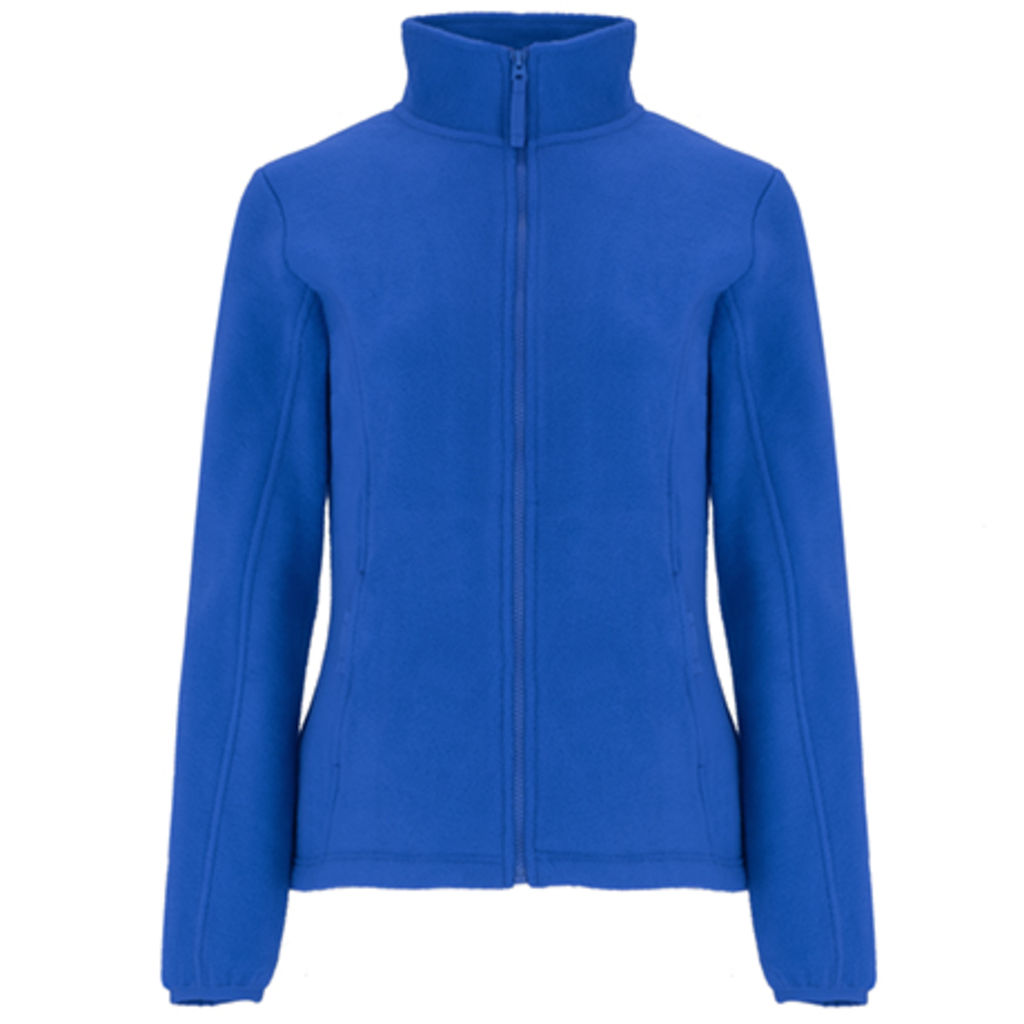 ARTIC WOMAN Флісова куртка з високим коміром на підкладці і посиленими швами в тон, колір яскраво-синій  розмір S